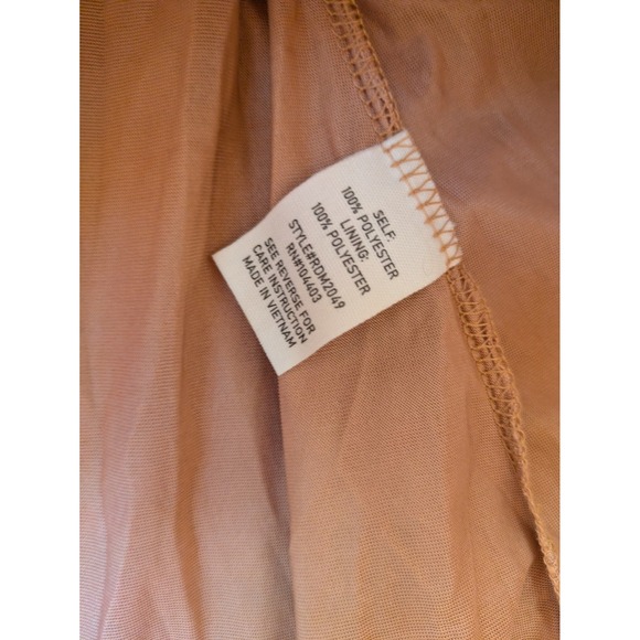 August Sky Women's Size S Floral Tiered Midi Dress Rust Orange Boho - Picture 8 of 10